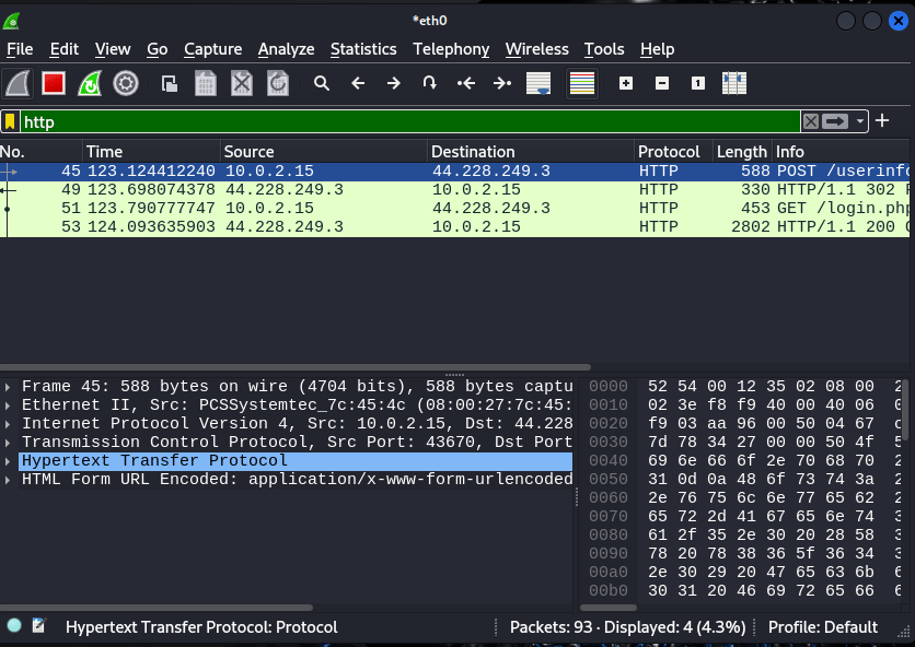 wireshark password sniffing 