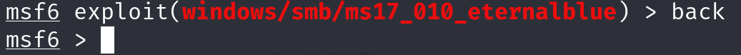  metasploit back command. ethical hacking series