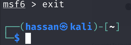 metasploit exit command. ethical hacking series