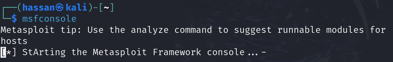 metasploit msfconsole command. how to start metasploit. ethical hacking series